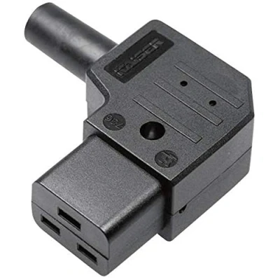 Immagine di Kaiser 736/sw/C Connettore IEC 736 Presa angolata Tot poli: 2 + PE 16 A Nero 1 pz.