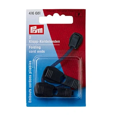 Immagine di Prym 416681 Inserti per Cavi Pieghevoli in plastica, 2 x 1 cm, Colore: Nero