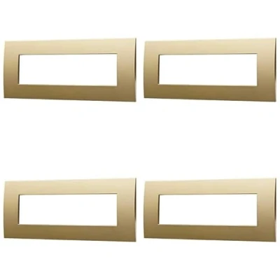 Immagine di 4 Pezzi Placca Compatibile Con Vimar Arke, Placche In Plastica (7 Posti/Moduli,Oro)
