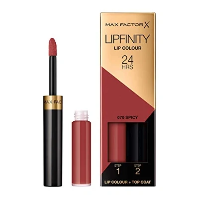 Immagine di Max Factor Lipfinity Lip Colour Rossetto Lunga Durata e Gloss Idratante con Applicazione Bifase Nuance 070 Spicy 2.3 ml 1.9 g