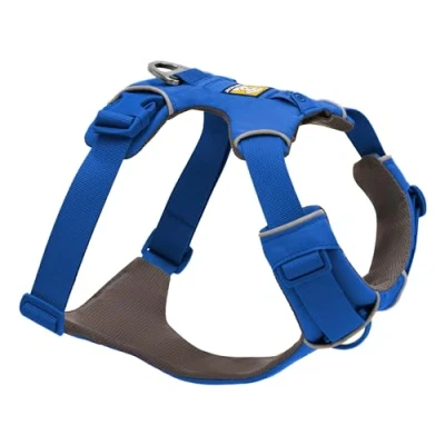 Immagine di RUFFWEAR Pettorina Front Range, per cani extra large, a Y riflettente, regolabile e imbottita passeggiate quotidiane corsa cani, XS, Blue Pool