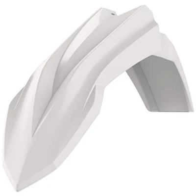 Immagine di POLISPORT 8585200001 Parafango anteriore replica OEM realizzato in plastica lucida durevole e resistente compatibile con le moto BETA colore bianco