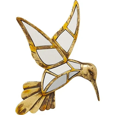 Immagine di Kare Design Decorazione Da Parete Hummingbird Mirror, Oro/A Specchi, 32Cm, Colibrì, Uccello, Riflessi Di Luce