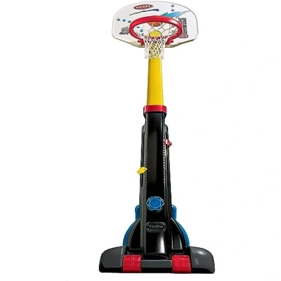 Immagine di Little Tikes Easy Store Set da basket Divertimento estivo all&#039;aperto Altezza regolabile Gioco attivo Include un pallone. Età: dai 12 mesi ai 6 anni in su Grande