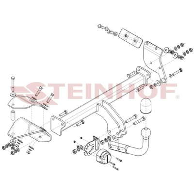 Immagine di STEINHOF S 432 Gancio Traino 75kg 1100kg