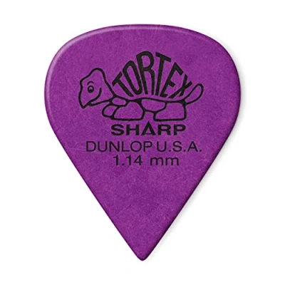 Immagine di Jim Dunlop 412P73 Tortex Plettro per chitarra affilato, da 0,73 mm, confezione 12 72 1.14 mm violet