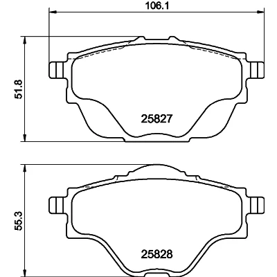 Immagine di HELLA 8DB 355 021 001 Kit pastiglie freno Non predisposto per contatto segnalazione usura con bulloni pinza accessori