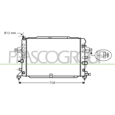 Immagine di PRASCO OP414R005 Radiatore motore Alluminio 600 348 26 Alette di raffreddamento saldate OPEL: Zafira B, Astra H Caravan, GTC