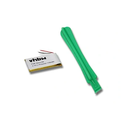 Immagine di vhbw 1x batteria compatibile con Apple iPod Nano 6G, sesta generazione MP3 music player lettore musicale (110mAh, 3,7V, Li Poly)