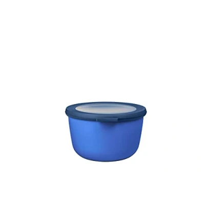 Immagine di Mepal Multi Bowl Cirqula Round Contenitori Plastica con Coperchio Adatto come contenitore ermetico per Frigo, microonde, Congelatore e piatti da portata Ciotole Cucina 1000 ml Vivid blue