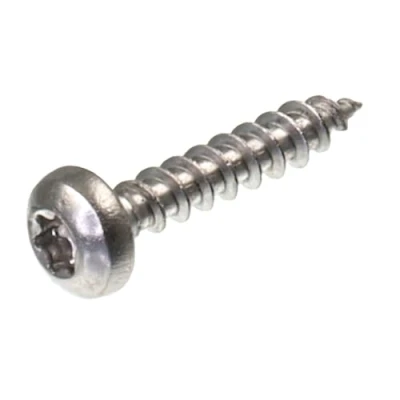 Immagine di SECCARO viti per truciolato a testa semicircolare 4 x 20 mm, in acciaio inox V2A VA A2, legno con filettatura completa, TX/esagono incassato, rotonde, 250 pezzi