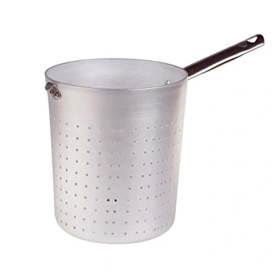 Immagine di Pentole Agnelli Colapasta/Scaldapasta Cilindrico in Alluminio con Manico Tubolare, Acciaio Inossidabile, Argento, 18 cm