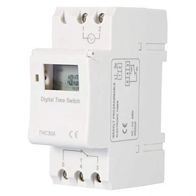 Immagine di Timer Digitale, THC 30A Interruttore di Controllo Elettronico Programmabile per Guida DIN(220V)