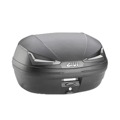 Immagine di GIVI E455NT BAULETTO MONOLOCK SIMPLY IV TECH NERO CATADIOTTRI FUME&#039; 45LT CON PIASTRA UNIVERSALE