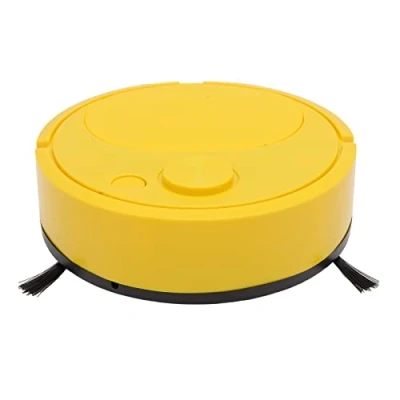 Immagine di Aspirapolvere Robot, Robot Spazzatrice Intelligente con Ricarica, a Forte Aspirazione Evitamento Automatico per Pavimenti in Legno, Moquette Pelo Basso, Marmo (Giallo)