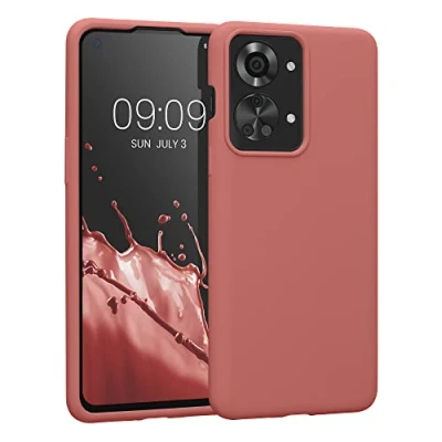Immagine di kwmobile Cover per OnePlus Nord 2T 5G Custodia Back Case Smartphone in Silicone TPU Protezione Gommata rosa invernale