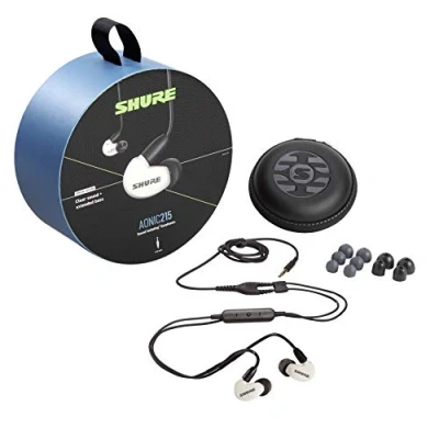 Immagine di Shure AONIC 215 Auricolari Sound Isolating cablati, Suono Trasparente, Driver Singolo, vestibilità in Ear Confortevole, Cavo Staccabile, compatibili con dispositivi Apple e Android Bianchi