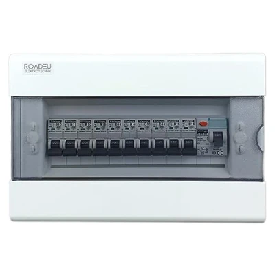 Immagine di RoadEu Scatola portafusibili Quadro di Distribuzione 230V con Interruttore Differenziale Interruttori &quot;B&quot; 16A e 10A 10 Circuiti