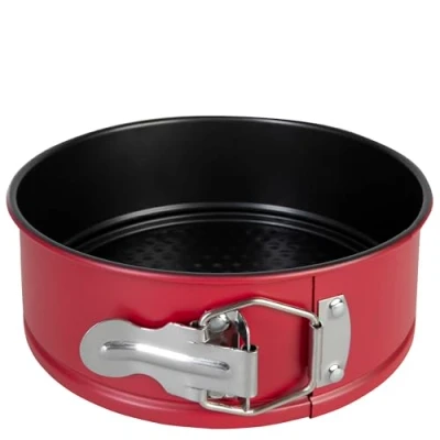 Immagine di wenco Mini stampo per saltare, diametro 18 cm, ideale torte piccole, rivestimento antiaderente di alta qualità, realizzato in acciaio resistente, resistente al calore, rosso elegante, facile da