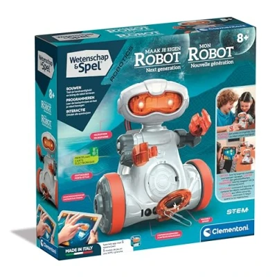 Immagine di Clementoni 56171 Scienza e gioco Mio robot giocattolo (lingua francese, lingua olandese), programmabile, interattivo, STEM, robotica, giochi educativi 8 anni, Made in Italy