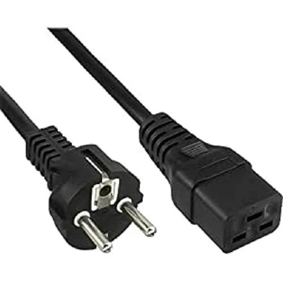 Immagine di PremiumCord Cavo di Alimentazione 230 V 1,5 m con Contatto Messa a Terra su Presa C19, IEC 320, PC 3 Pin, Colore Nero
