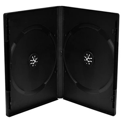 Immagine di MediaRange BOX12 Custodia Doppia a 2 Posti per CD o DVD, Colore: Nero (50 pezzi)