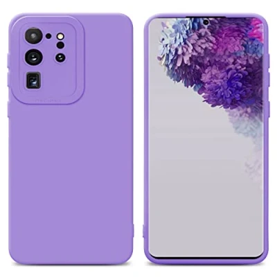 Immagine di Cadorabo Custodia compatibile con Samsung Galaxy S20 ULTRA in FLUID VIOLA CHIARO Coperchio protettivo silicone TPU flessibile
