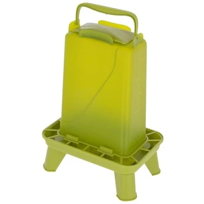 Immagine di Kerbl Hobbyfarming Mangiatoia Automatica da 3,5 l, Verde, con Piedini, Alimentazione Automatica, Coperchio Rimovibile, Resistente alle intemperie, Facile Pulire, Contenitore