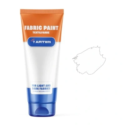 Immagine di 7 Artists Colore Tessuto Per Tessuti Bianca 60 ml Colori Permanenti Vernice Stoffa Pittura