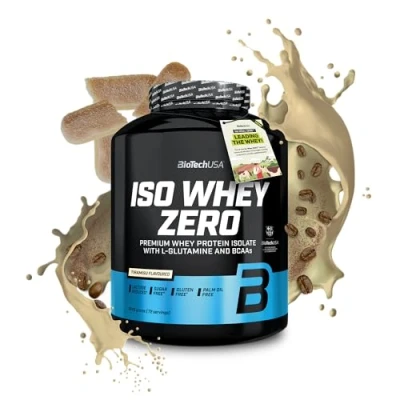 Immagine di BioTechUSA Iso Whey Zero Premium Protein Isolate Grass Fed Enzyme Free Sugar and Gluten free, 1816 g, Tiramisù