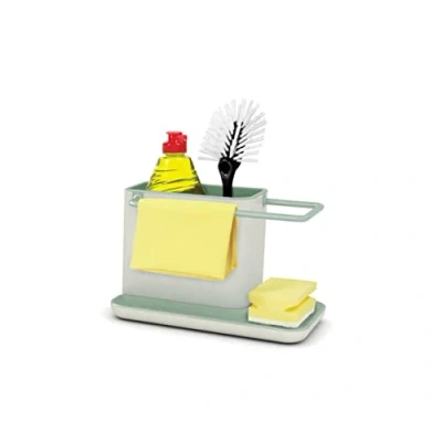 Immagine di Joseph Caddy Organizzatore per il Lavello della Cucina con Supporto Spugne e Appendiabiti Pietra/Salvia