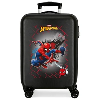 Immagine di Marvel Spiderman Red Trolley cabina Nero 38x55x20 cms Rigida ABS Chiusura a combinazione numerica 34L 2,6Kgs 4 doppie ruote Bagaglio mano
