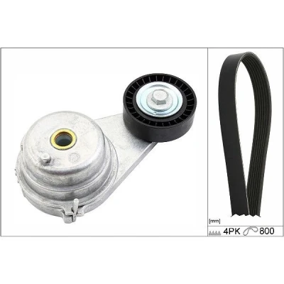 Immagine di INA 529 0147 10 Kit cinghie Poly V Controllare corsa libera generatore ed ev. sostituire SMART: Fortwo II Coupe