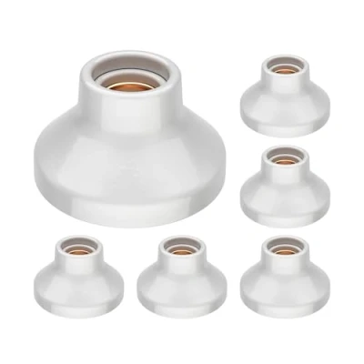 Immagine di ledscom.de 6 pezzi plafoniera/porta lampada ELEKTRA, porcellana, bianco lucido, 1x E27 max. 300W