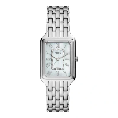 Immagine di Fossil Analog Quarz Orologio, Donna, Taglia: One Size, Silver coloured white