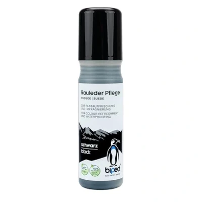 Immagine di biped trattamento pelle scamosciata ravvivare il colore e impregnare velluto nabuk stick con applicatore spugna 75 ml z2790 (nero)