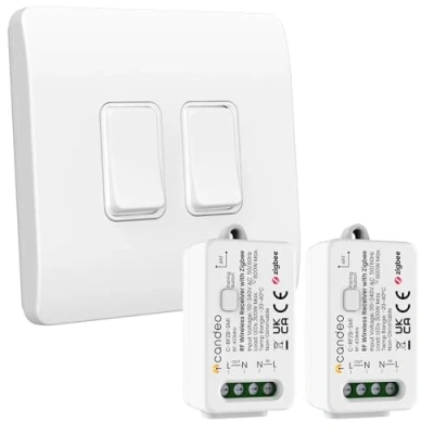 Immagine di Smart Switch (2 gang) e moduli compatibili con griglia cinetica kit zigbee (2)