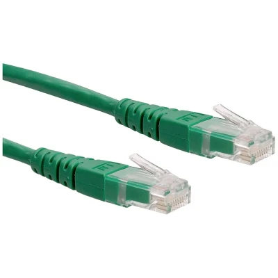 Immagine di Roline 21.15.1533 RJ45 cavo di rete, patch CAT 6 U/UTP 1.00 m Verde non schermato 1 pz.