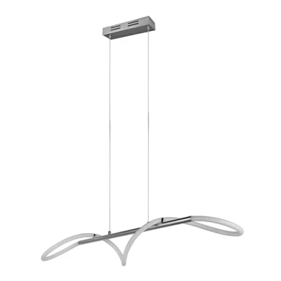 Immagine di Reality LED Lampada a sospensione Argos R32361106, metallo cromato, plastica bianca, incl. 28 Watt LED, interruttore dimmer