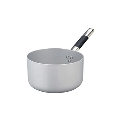 Immagine di Pentole Agnelli ALMC105PIC20 Linea Alluminio Casseruola Alta, Fondo a Induzione con 1 Manico Cool, 20 cm, Acciaio, Argento
