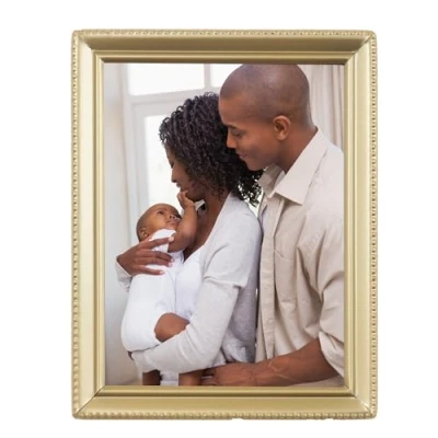 Immagine di Lawrence Frames Bead Border Design, 4x5, Oro Satinato