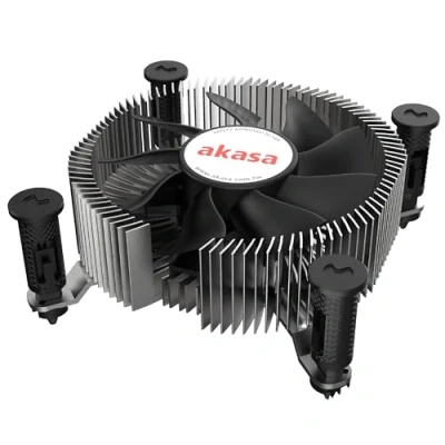 Immagine di Akasa Alluminio Intel® LGA1700 Mini ITX Cooler Designed for Core™ i9 processors up to 73 TDP 74 PWM Fan Heatsink with Copper Core 29,92 mm Low Profile AK CC6602HP01