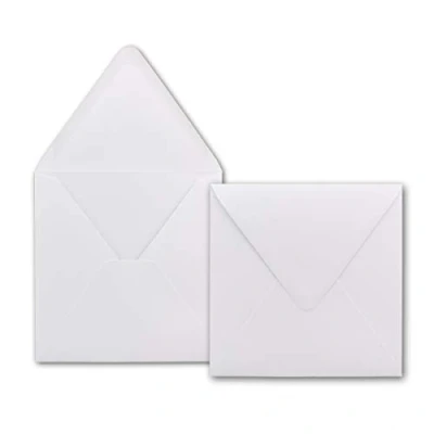 Immagine di GUSTAV NEUSER 75 buste per lettere, quadrate, 160 x mm, 120 grammi al m², 16,0 cm, con incollaggio a umido, occasioni speciali, colore: bianco