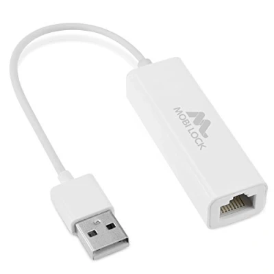 Immagine di Adattatore di rete USB Ethernet (LAN) Compatibile con i Computer Portatili e tutti Compatibili 2.0, incluso Windows 7 11, Vista, Mac OS X, macOS da Mobi Lock