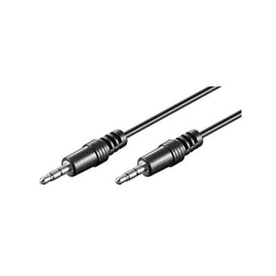 Immagine di goobay 51659 Cavo di Connessione Audio AUX, 3,5 mm Stereo, CU, Nero, 2,5 m Lunghezza del cavo, 4 Diametro
