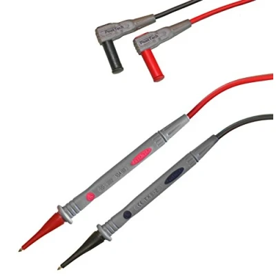 Immagine di PeakTech 1 paio di cavi misurazione flessibili per multimetri 120 cm, 4 mm, 1000 V AC/DC, 10 A, CAT III/IV, pezzo, TKS 2, grigio