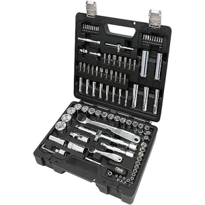Immagine di Beta BW 903E/C98 Assortimento di 45 chiavi a bussola esagonali, 35 inserti per avvitatori, 4 maschio esagonali piegate e 14 accessori, in cassetta plastica