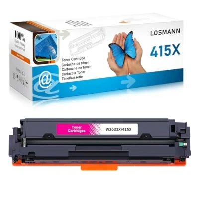 Immagine di LOSMANN 415X toner compatibile con HP 415A W2033X W2033A Cartuccia sostitutiva per Color Laserjet Pro MFP M479fdw M479fnw M479fdn M479dw M454dn M454dw M479 M454 M480f (Magenta) aa