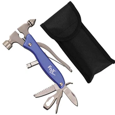 Immagine di Multi Tool con pinze, Martello, lampada led, Cacciavite, chiave inglese, apribottiglie, Utensile multifunzione, set di attrezzi, Coltello e tasche