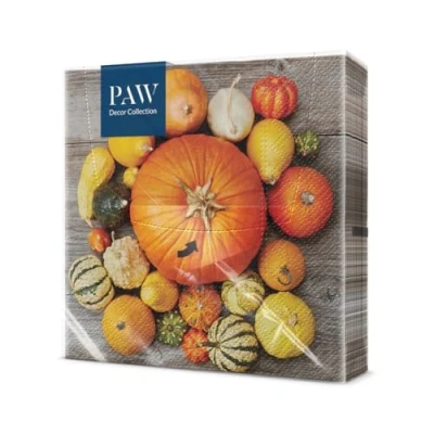 Immagine di PAW Tovaglioli di Carta Colorati (33 x 33 cm) I 20 Pezzi Compleanno Autunno, Zucca Decorati per Compleanni e Feste Pumpkin Composition